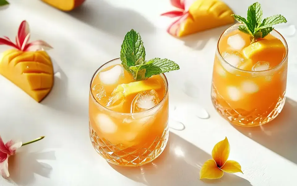 Mango Mint Cooler mit Ellyfit Fitnessdrink