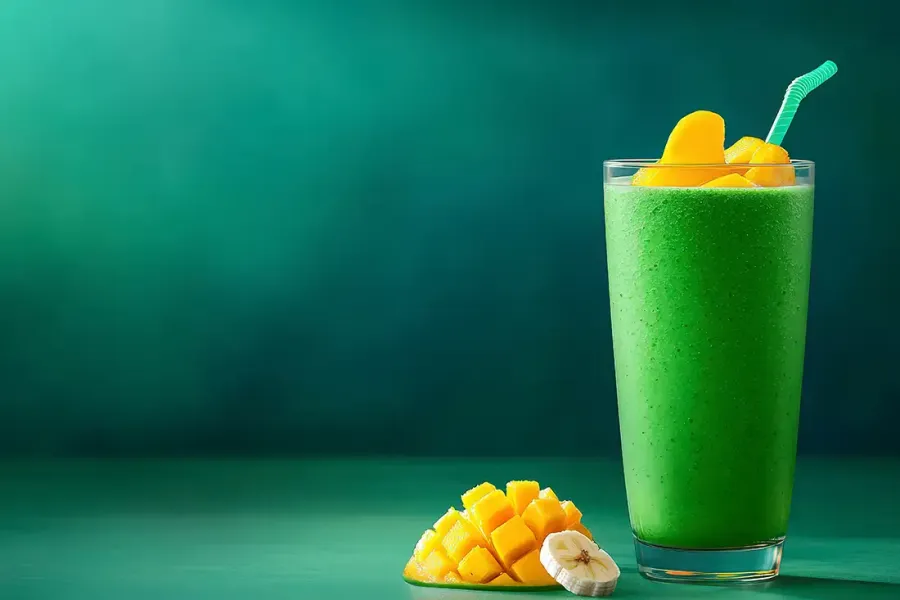 Mango Green Boost mit Ellyfit Fitnessdrink