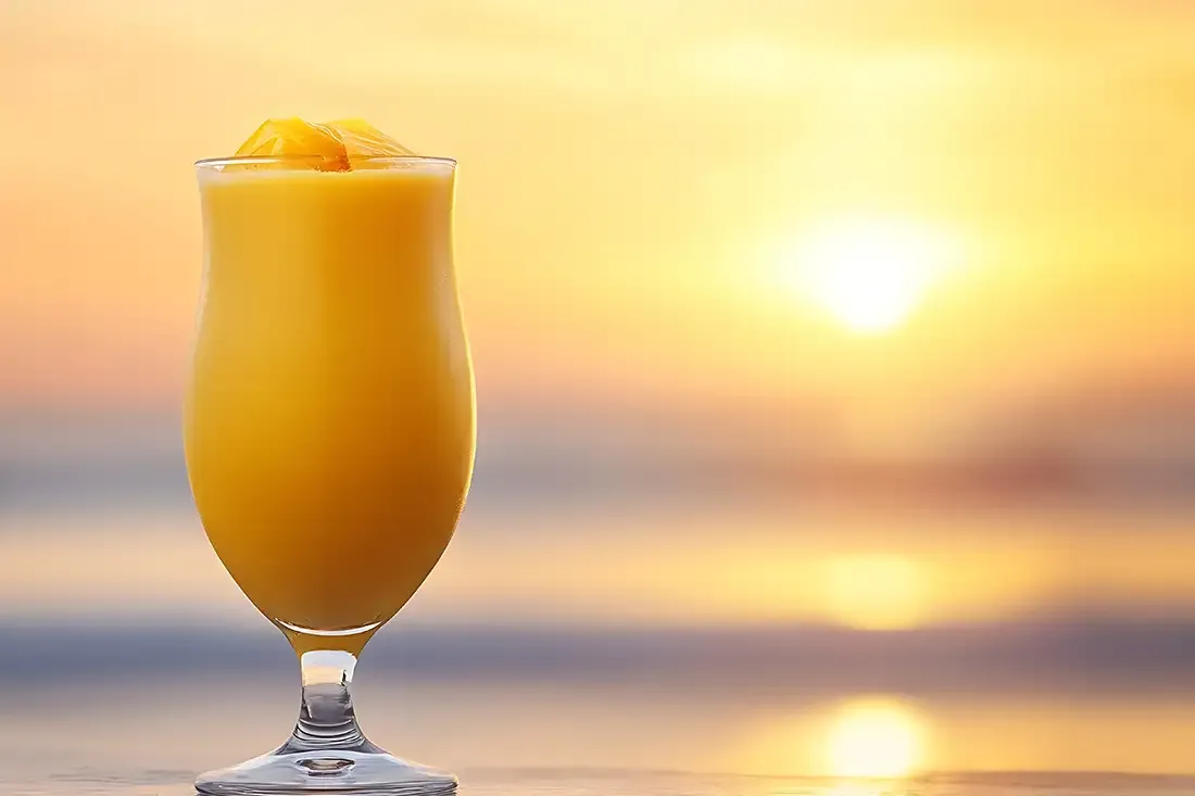 Mango Sunrise Spritz Rezept mit Ellyfit Fitnessdrink