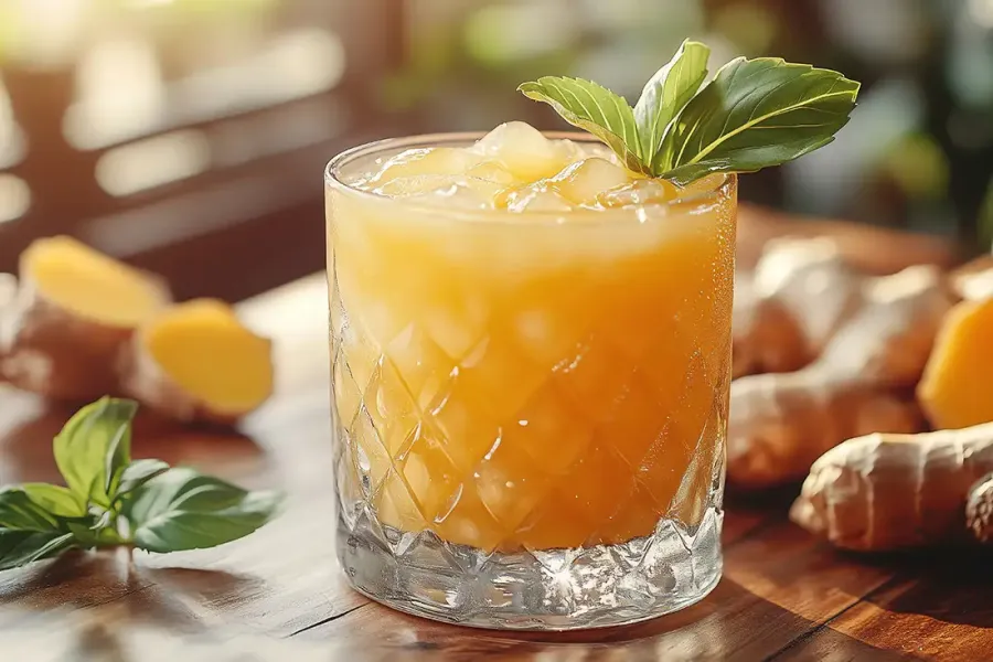 Mango Ginger Fizz mit Ellyfit Fitnessdrink