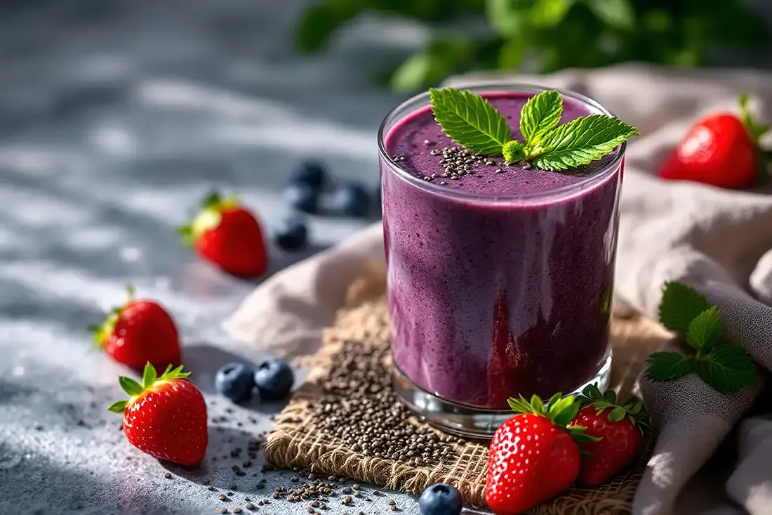 Mango Berry Antioxidant Rezept mit Ellyfit Fitnessdrink