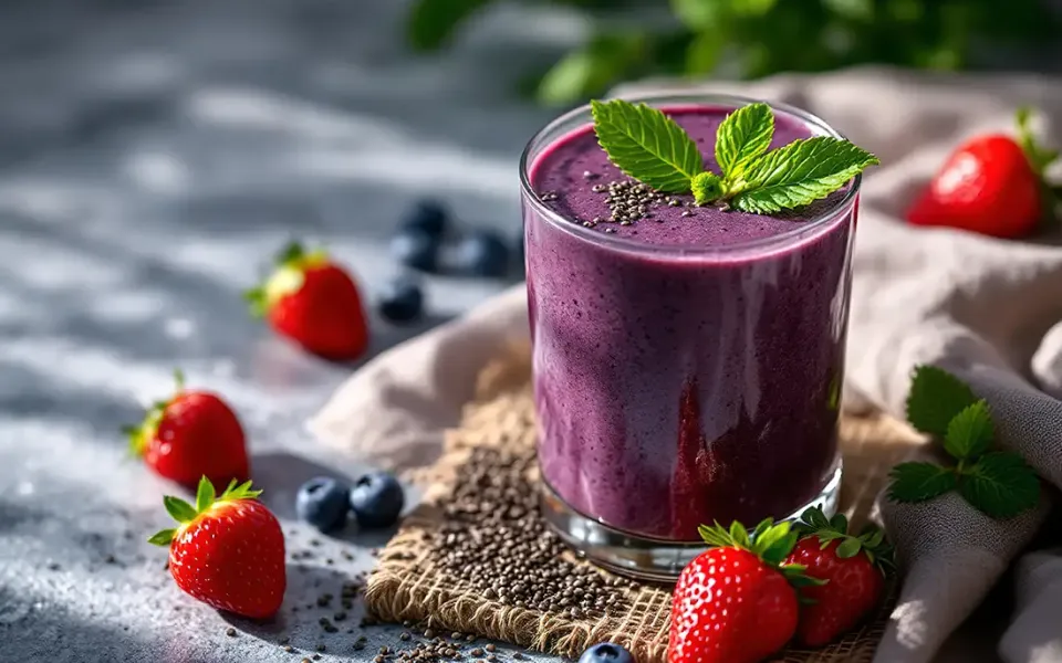 Mango Berry Antioxidant mit Ellyfit Fitnessdrink