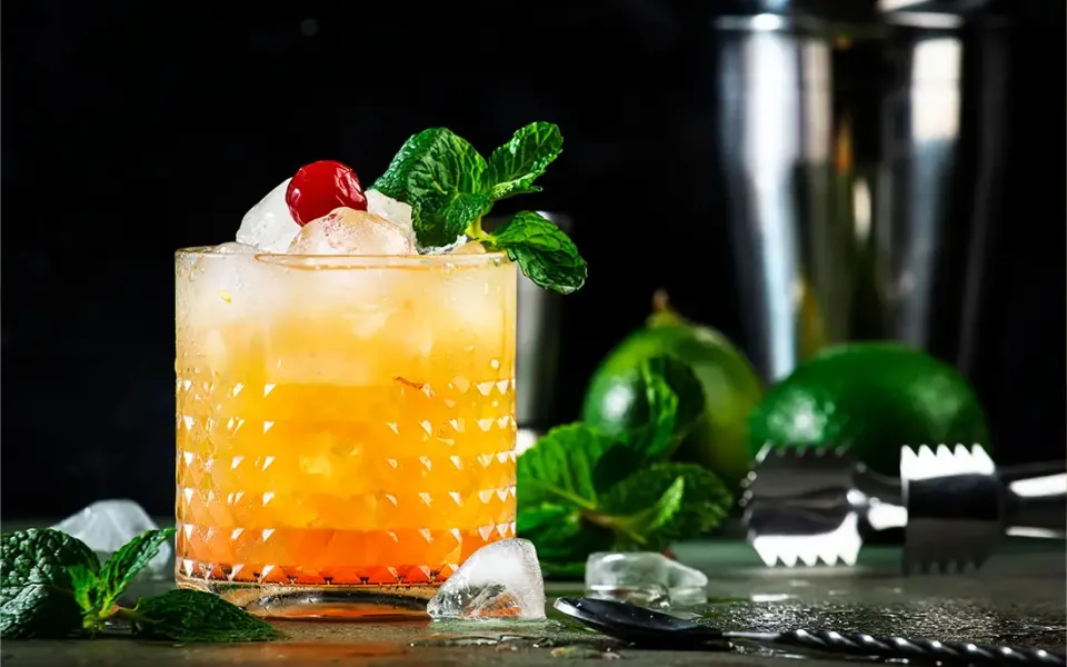Mango Basil Smash mit Ellyfit Fitnessdrink