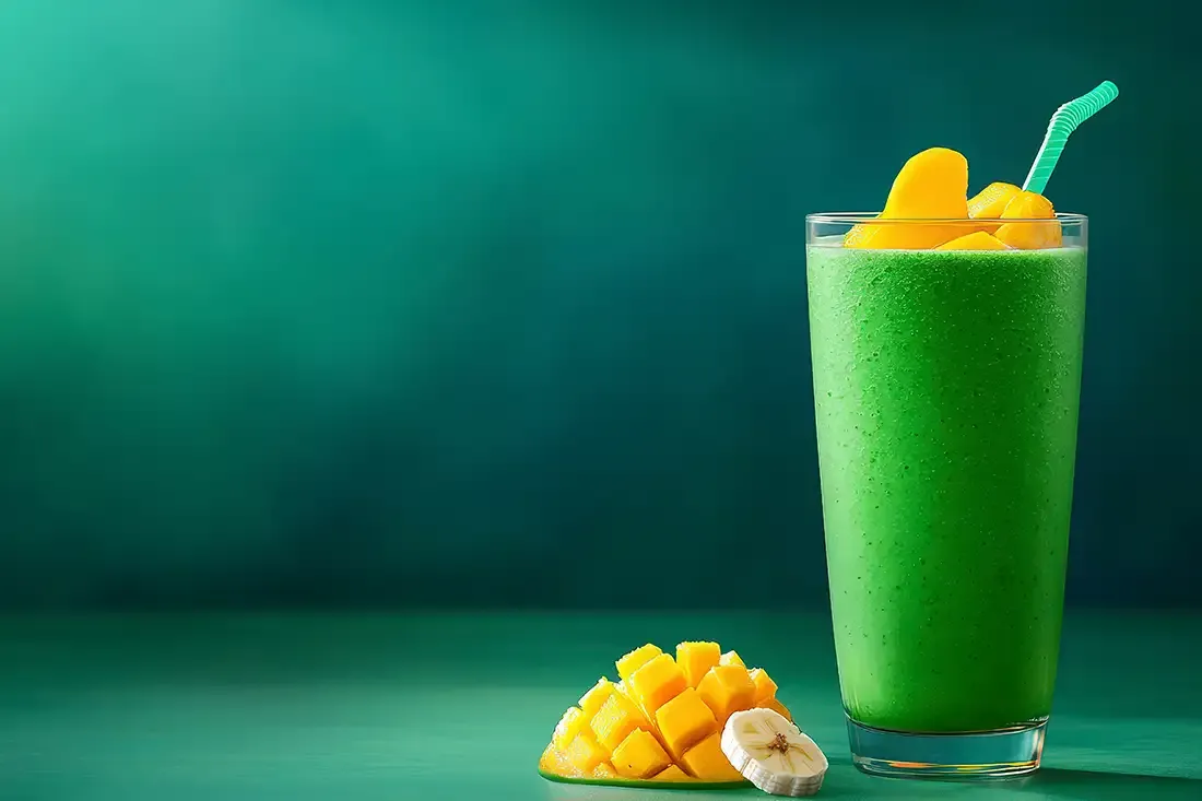 Mango Green Boost Rezept mit Ellyfit Fitnessdrink